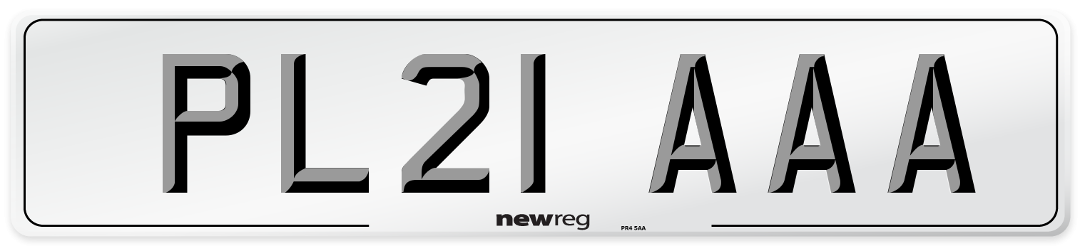 PL21 AAA Number Plate from New Reg